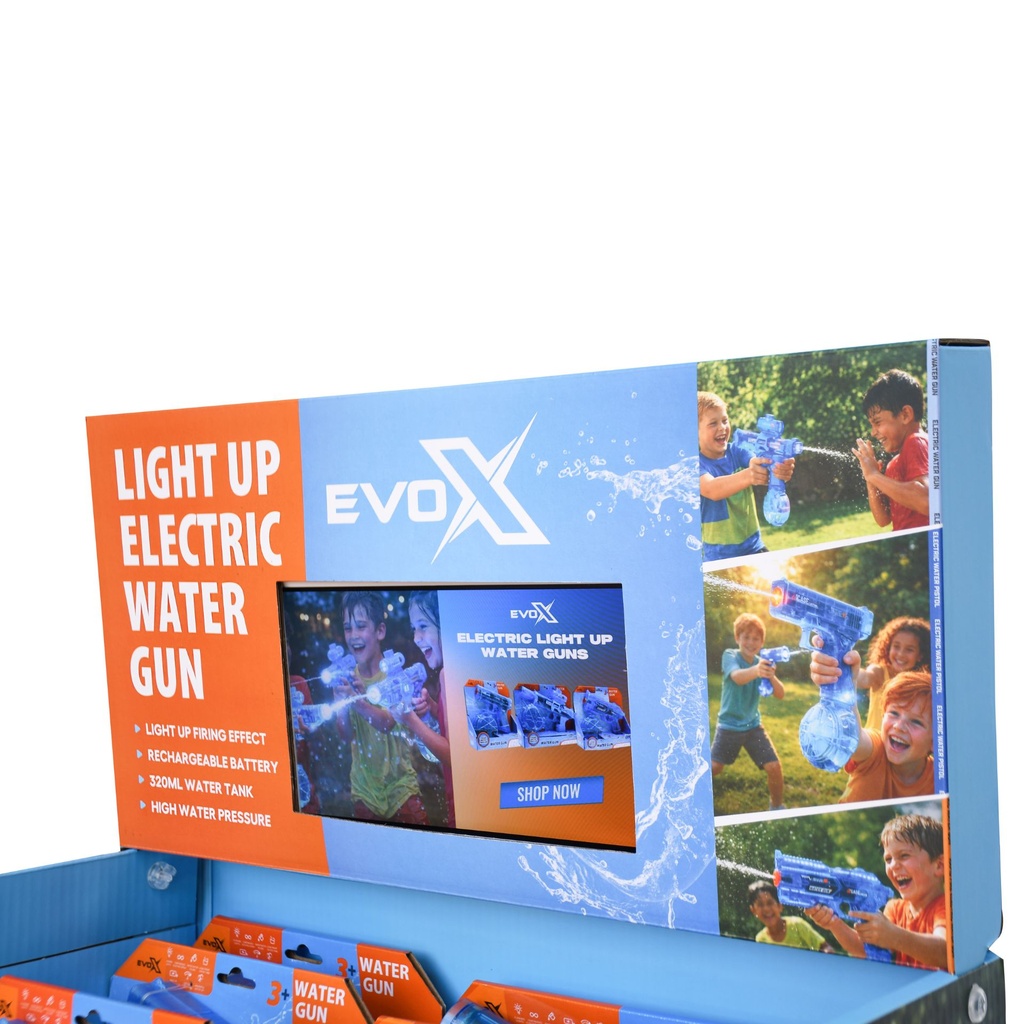 Evo-X POS Light Up Electric Water Gun Stand