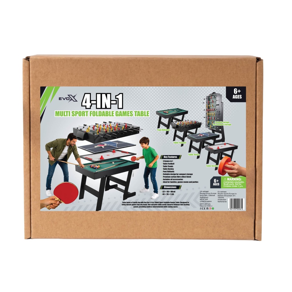 Evo-X 4 in 1 Multi Sport Foldable Games Table
