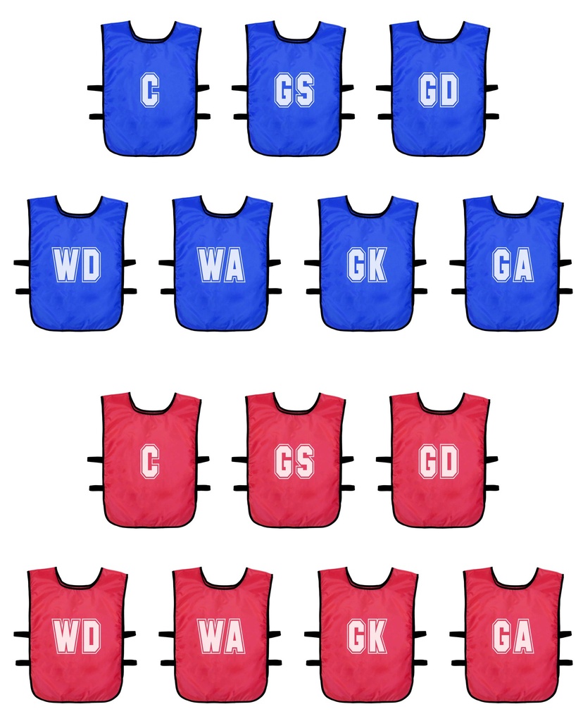 (Pack of 7) Mesh Netball Training Bibs (Youths, Adult)