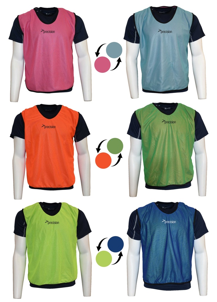 (Pack of 20) Precision Mesh Numbered 1-20 Reversible Mesh Training Bib (Youth, Adult)
